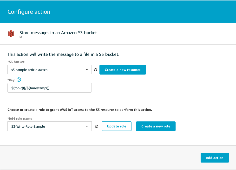 AWS IoT Create Rule #4