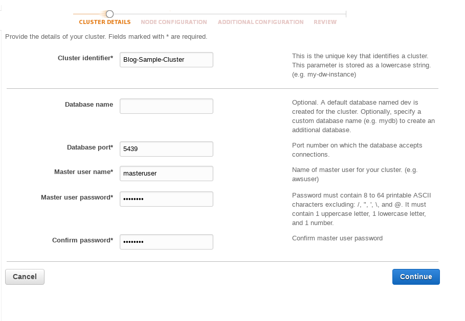 Name Cluster and Users